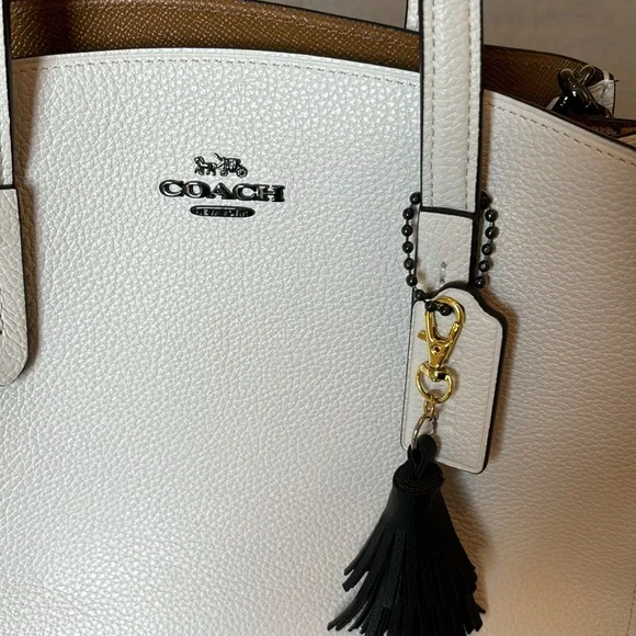 Coach White Leather Tote - Picture 2 of 10